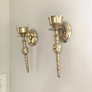 Brass wall sconces set of 2